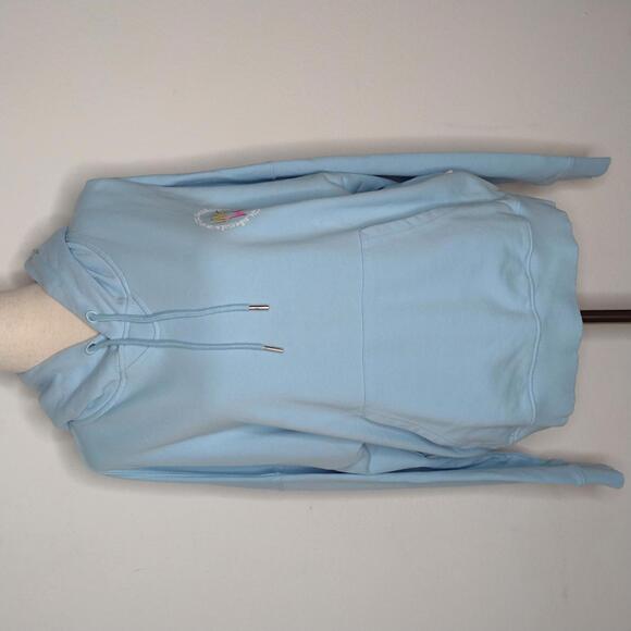NWOT Quiksilver x Stranger Things Lenora Pullover Hoodie Airy Blue Size Medium - Picture 1 of 13